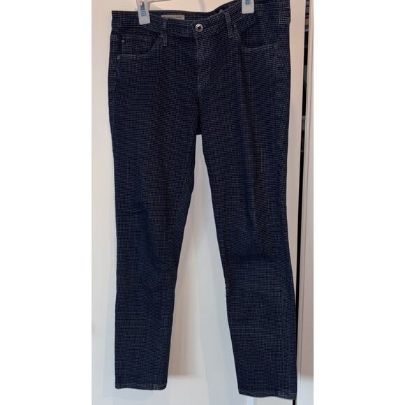 AG Adriano Goldschmied Ankle Super Skinny Jeans Women's Size 29R Blue Polka Dot - Picture 1 of 9